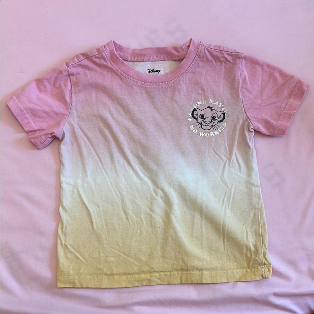 Disney Pink and Yellow Ombre Short Sleeve Tee